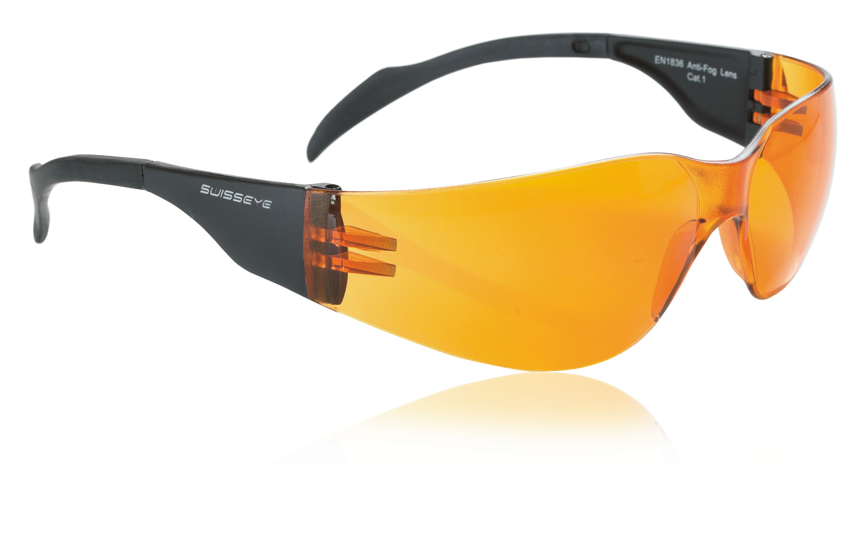 borgen fahrradbrille Swisseye Outbreak, schwarz, orange Gläser, Sportbrille, Radbrille