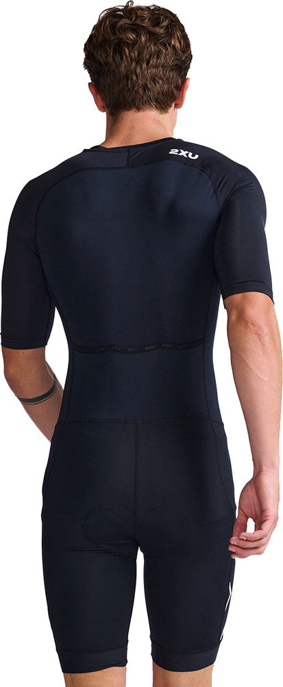 2XU Core Sleeved Trisuit, Herren, black/white schwarz/weiß