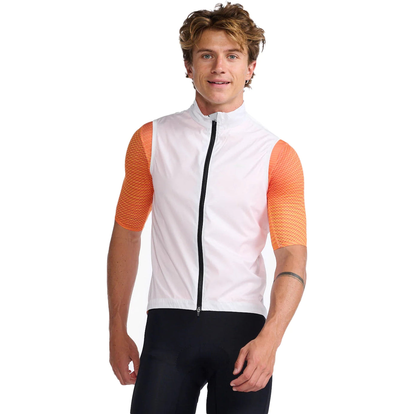 rennrad gilet herren 2XU Aero Gilet, Weste, Herren, White/White Reflective