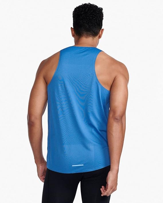 2XU Light Speed Tech Singlet, Herren, Starling/Black Reflective