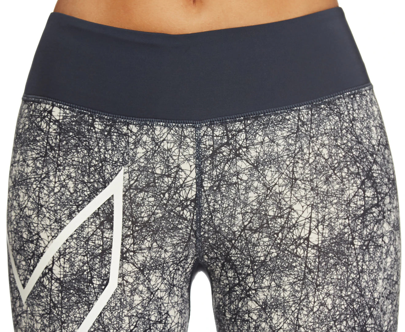 2XU Mid-Rise PTN Compression Tight, Damen, Ombre Blue/gemustert