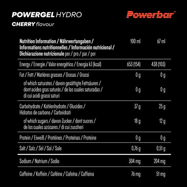 Powerbar Powergel Hydro, Cherry, 67ml