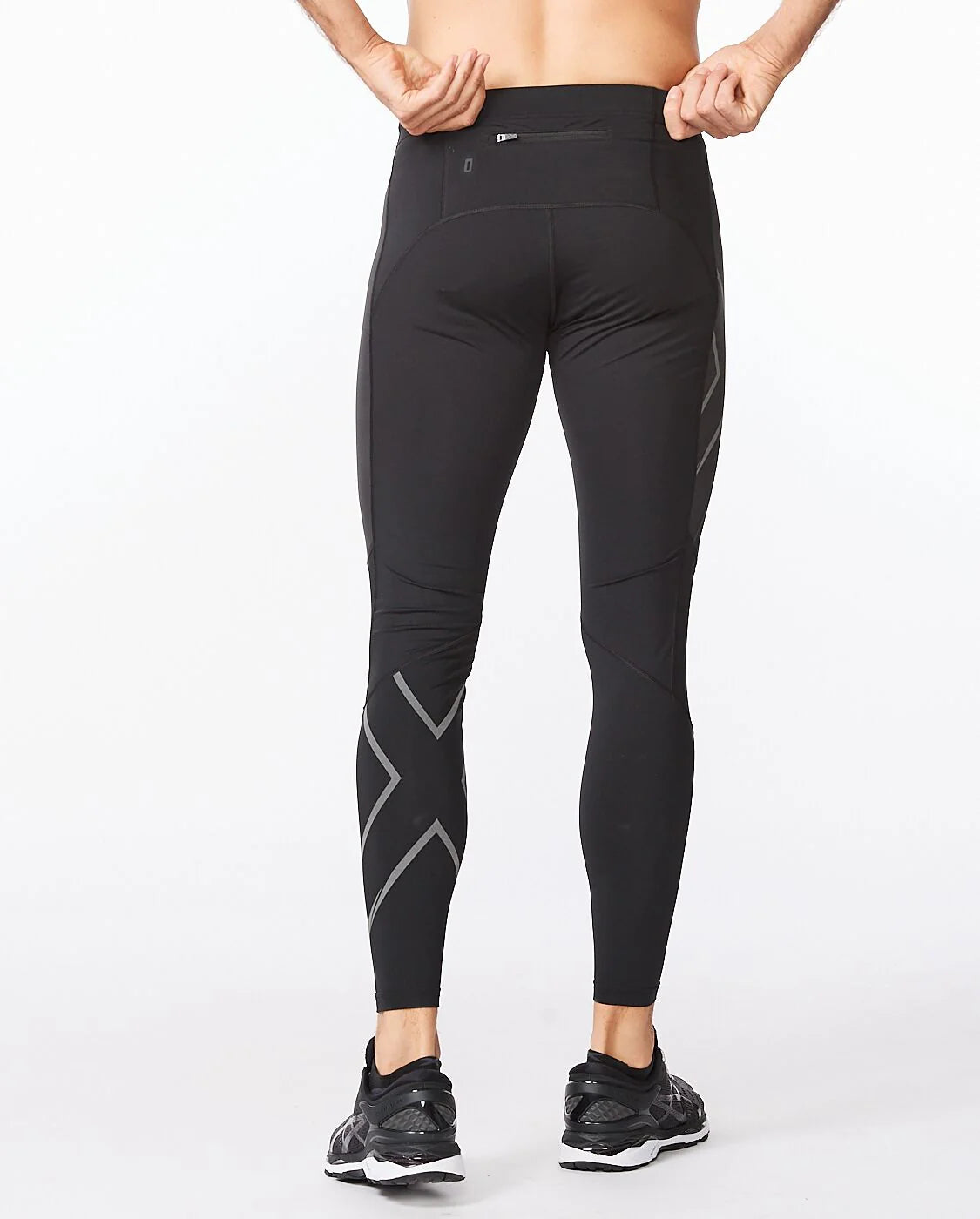 2XU Ignition Shield Compression Tights, Herren, Black/Black Reflective