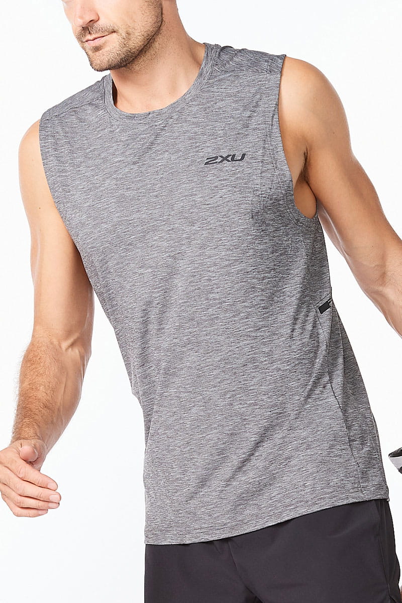 2XU Motion Tank, Herren, Harbor Mist/Black