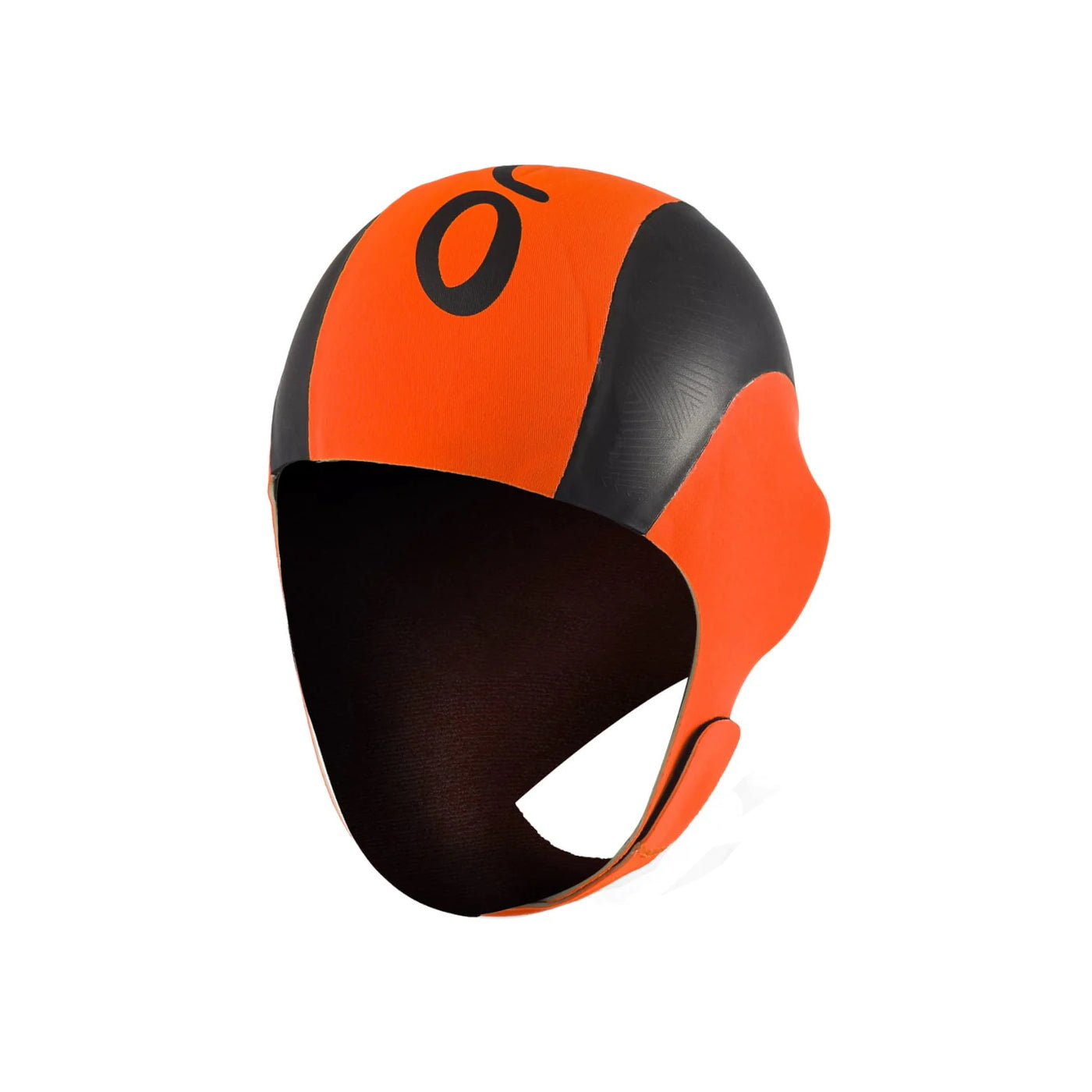 Orca Neopren Schwimmkappe, Swim Cap, Badekappe, Mütze, orange/schwarz