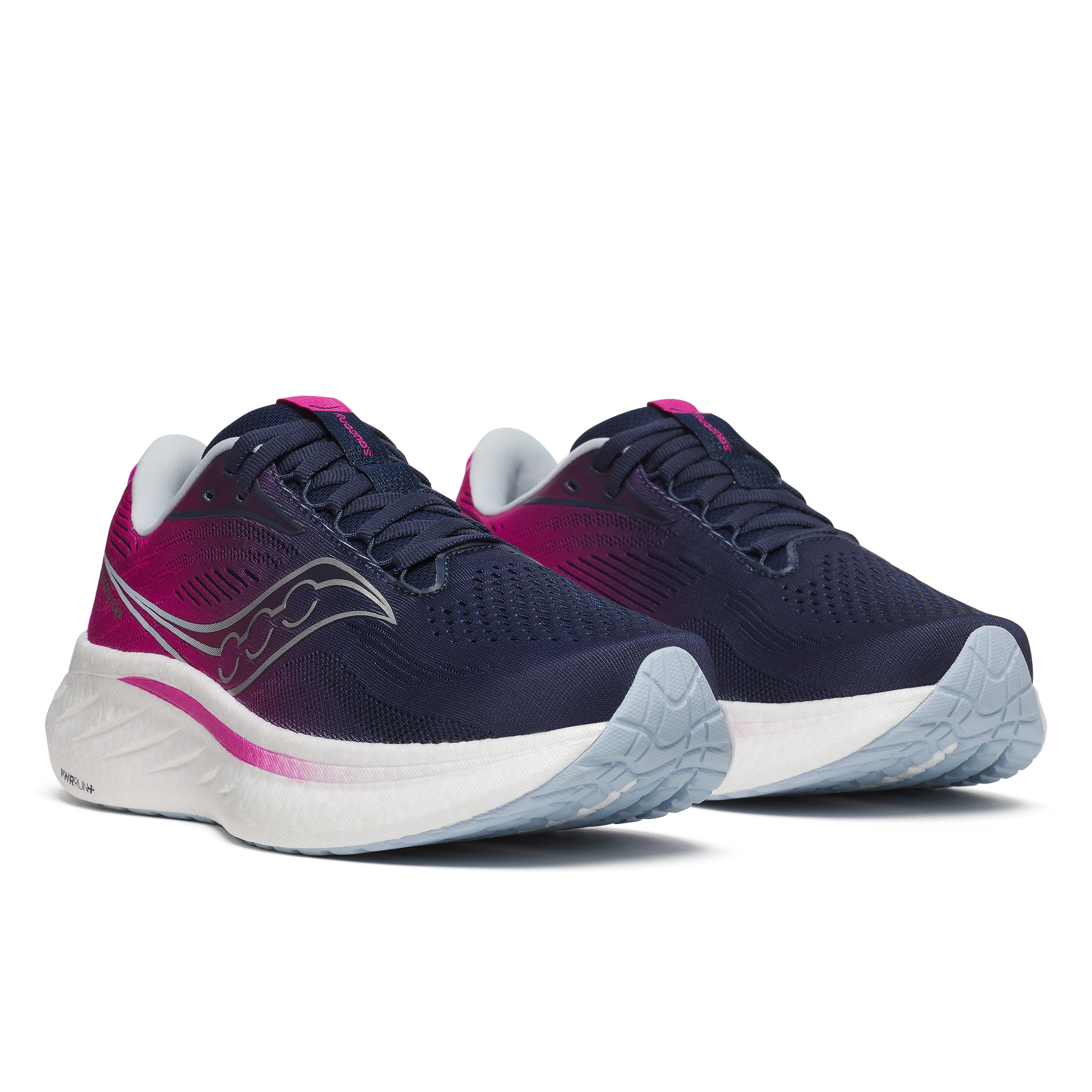 Saucony Ride 18, Laufschuh, Damen, NAVY/ FUCHSIA