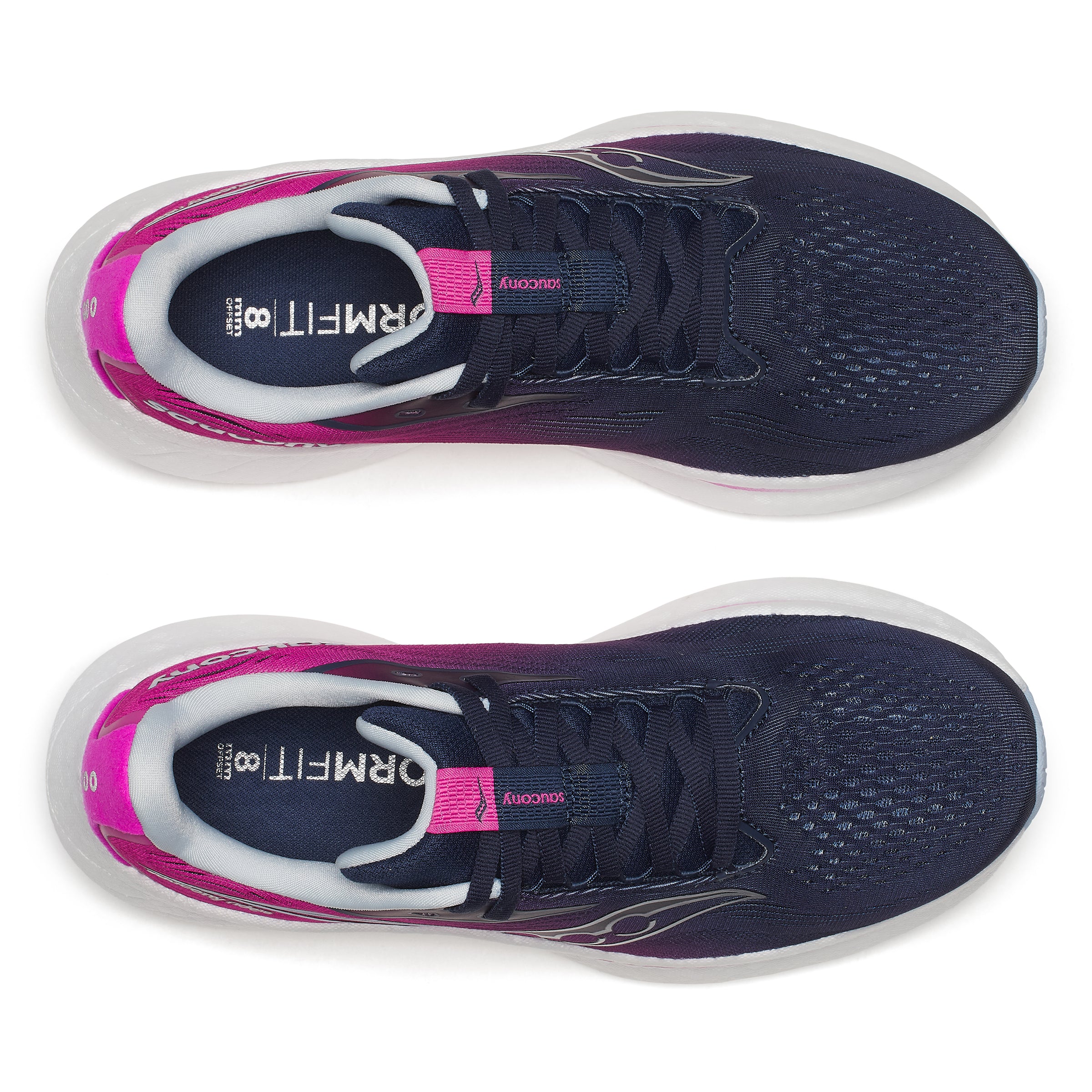 Saucony Ride 18, Laufschuh, Damen, NAVY/ FUCHSIA