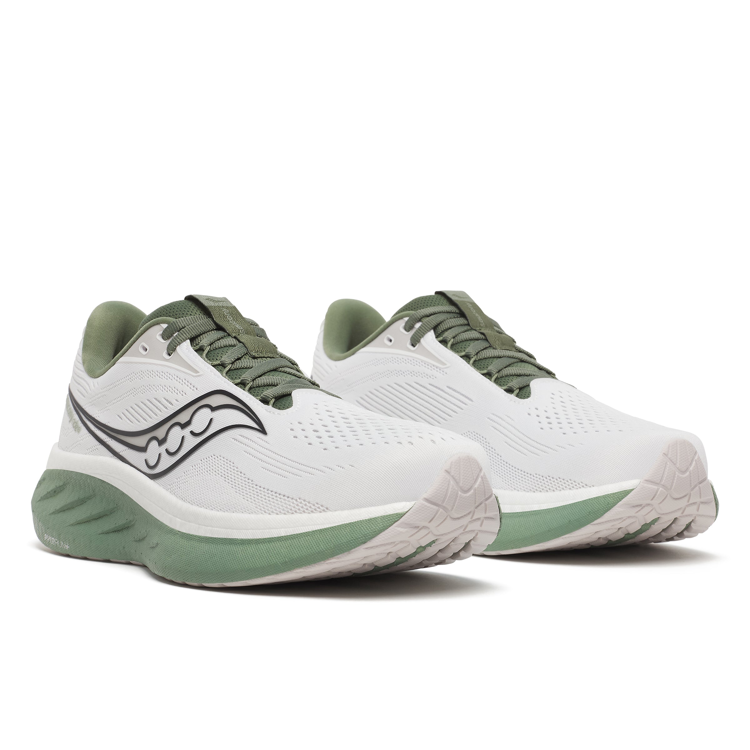 Saucony Ride 18, Laufschuh, Herren, WHITE/OLIVINE