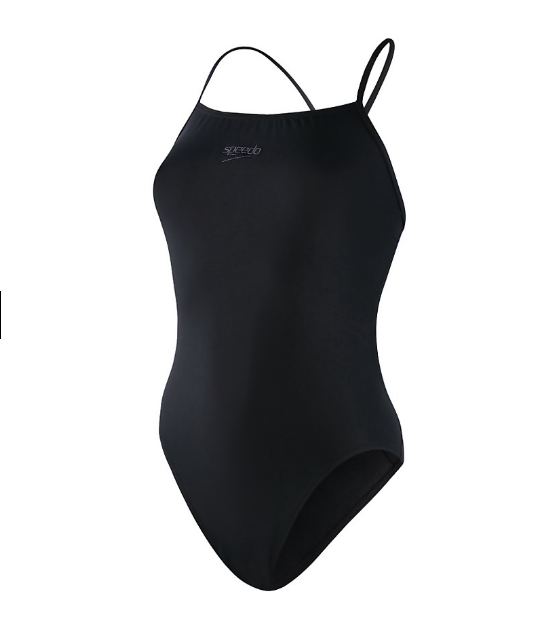 Speedo Endurance+ Badeanzug mit dünnen Trägern, Damen , Schwarz