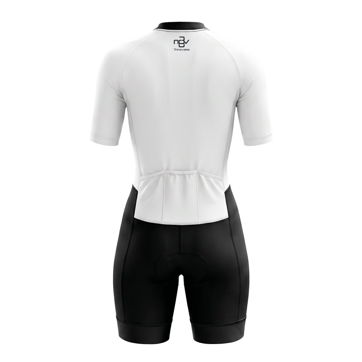 Trinovate Essential Aero Sleeved Trisuit, Damen, midnight-black, Ansicht von hinten