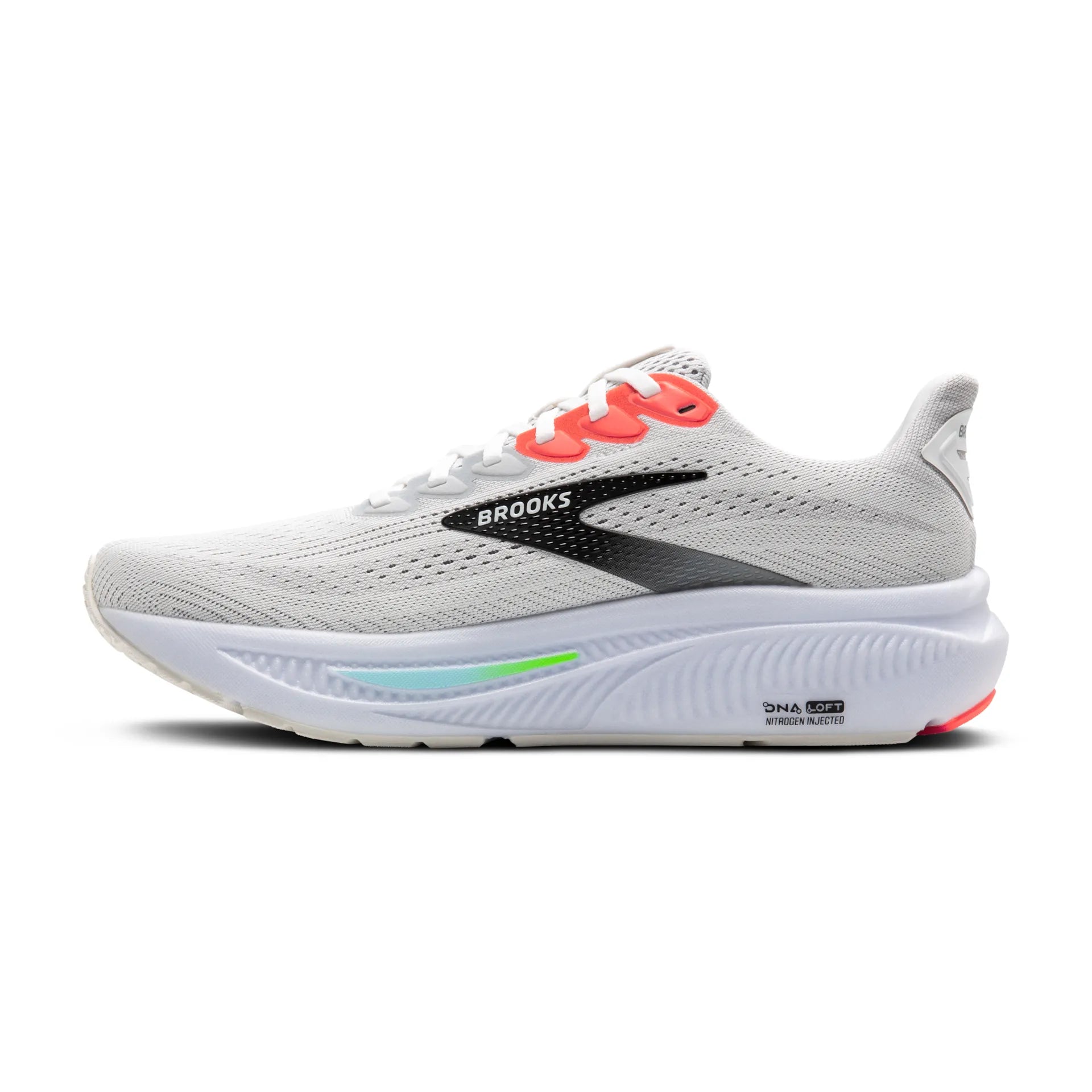 Brooks Ghost 17, Laufschue, Herren, White/Pink Clay/Gecko