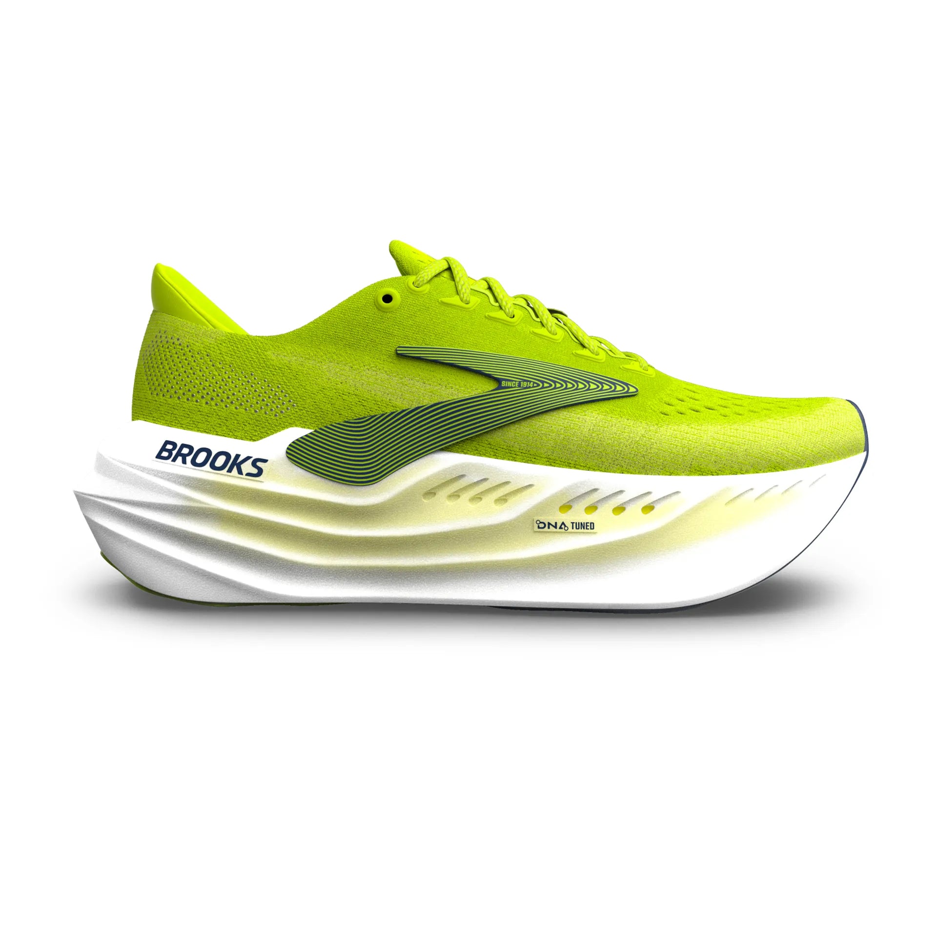 Brooks Glycerin Max, Laufschuh, Herren, Lime/Navy Peony/White
