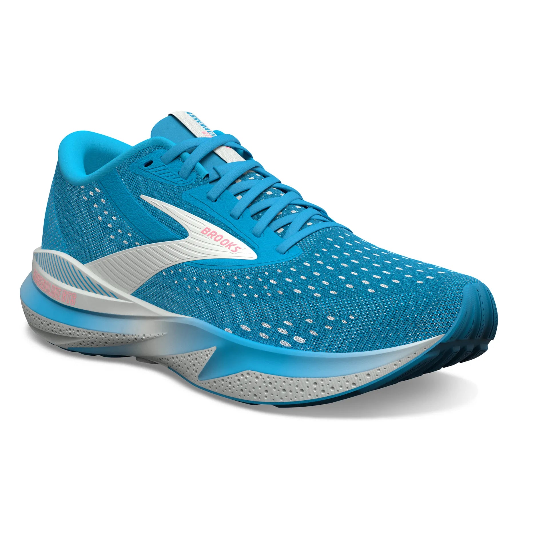 Brooks Adrenaline GTS 24, Laufschuhe, Damen, Bonnie Blue/Grey/Pink