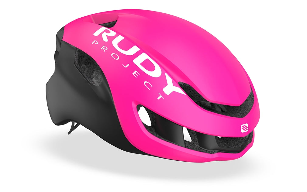 fahrradhelm pink schwarz RUDY Project Nytron, pink fluo/black matte, Radhelm, pink/schwarz