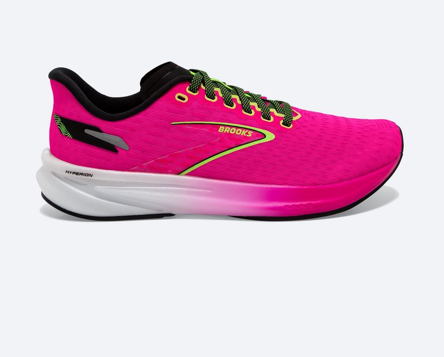 Brooks Hyperion, Damen, Pink Glo/Green/Black - Main Image