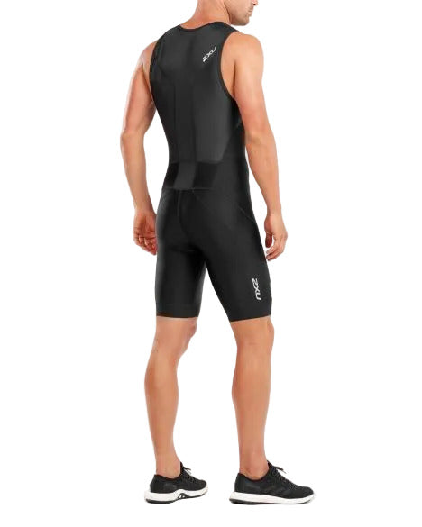 2XU Perform Front Zip Trisuit, Herren, Black/Black