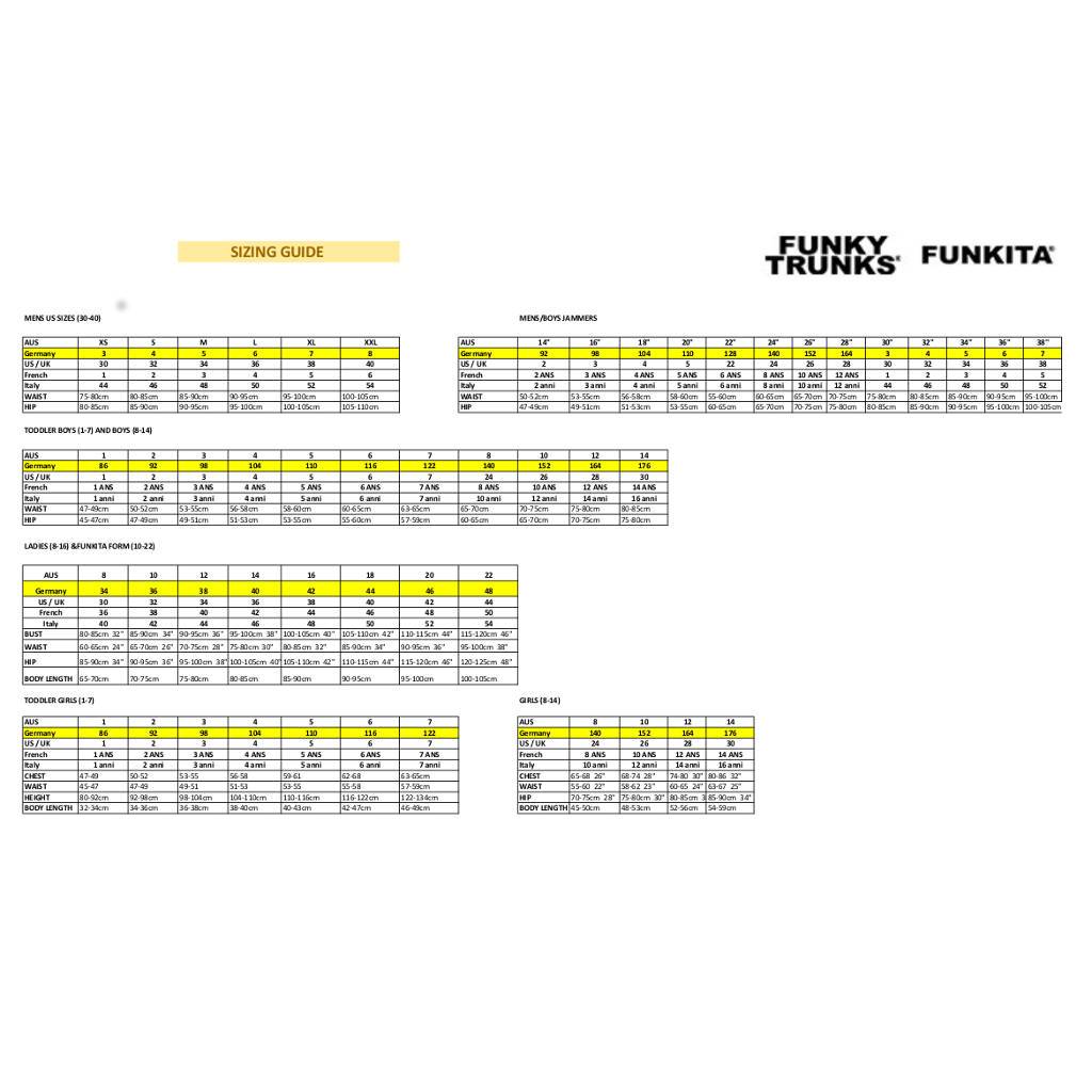 Way Funky, Mother Funky, Funky Trunks Mens Training Jammers Leather Skin, Badehose, Herren