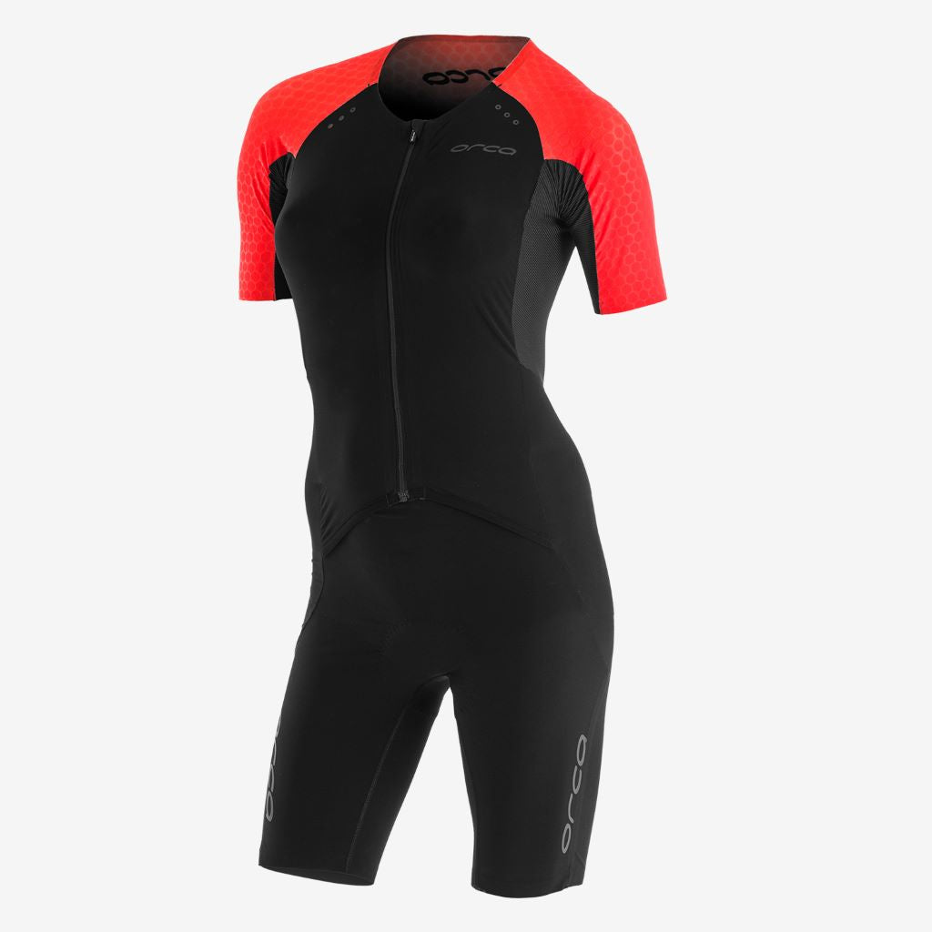Orca RS1 Dream Kona Aero Racesuit, Damen, schwarz/coralrot