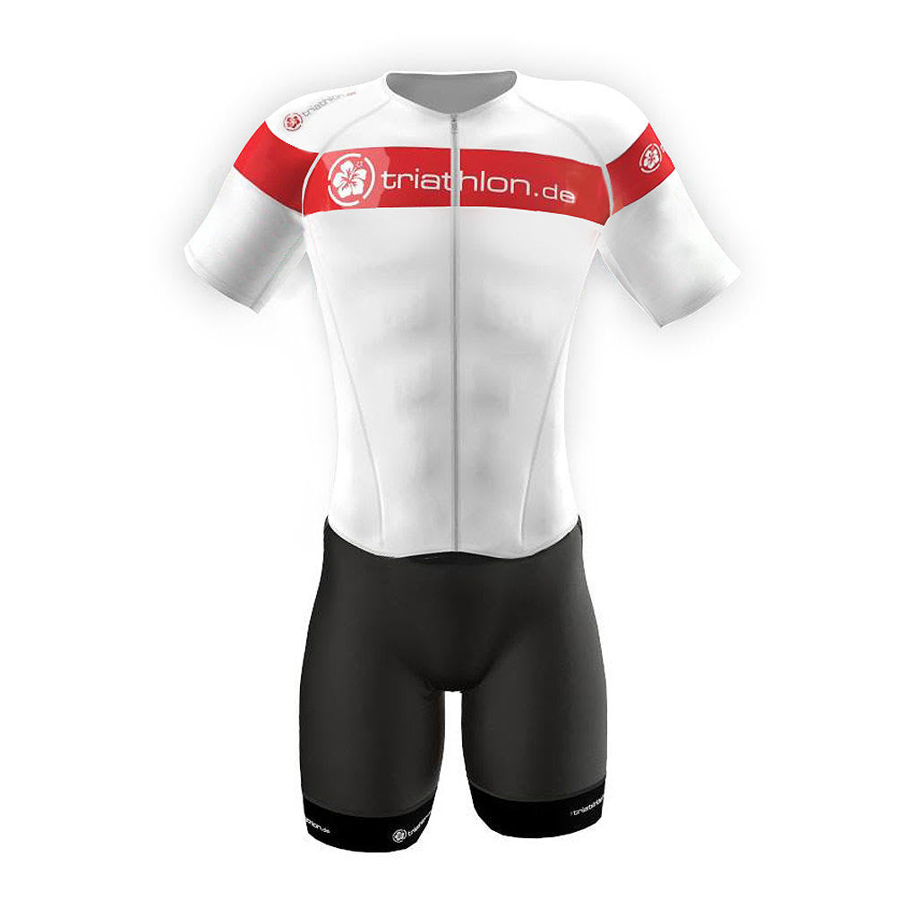 aerosuit rennrad triathlon.de Elite AeroSuit, Herren, weiß/rot