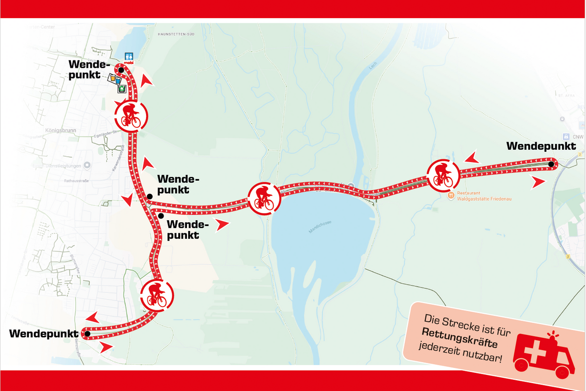 Straßensperrungen und Anwohnerinformationen für den triathlon.de CUP Königsbrunn am 20.09.2026