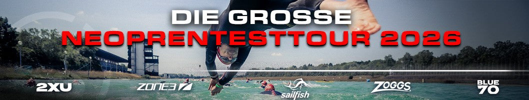 Banner Neotest 2026 Schwimmer springt ins Wasser