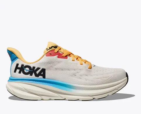 Hoka Clifton 9, Laufschuh, Damen, blanc De Blanc/Swim Day