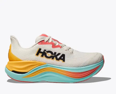 Hoka Skyward X, Laufschuh, Damen, Blanc de Blanc/Swim Day