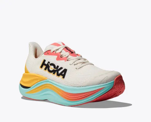 Hoka Skyward X, Laufschuh, Damen, Blanc de Blanc/Swim Day