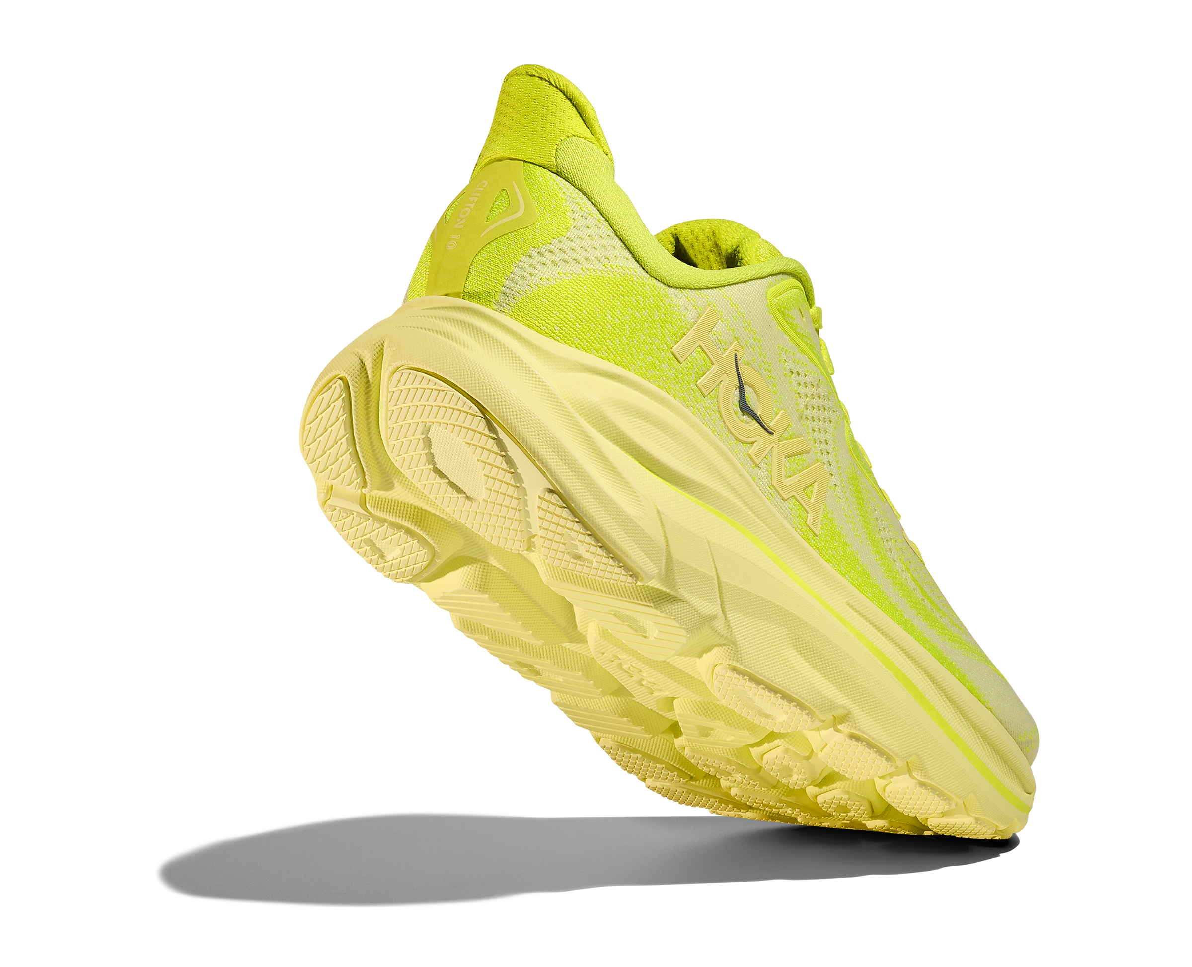 Schrägansicht rechter schuh von hinten Sohle