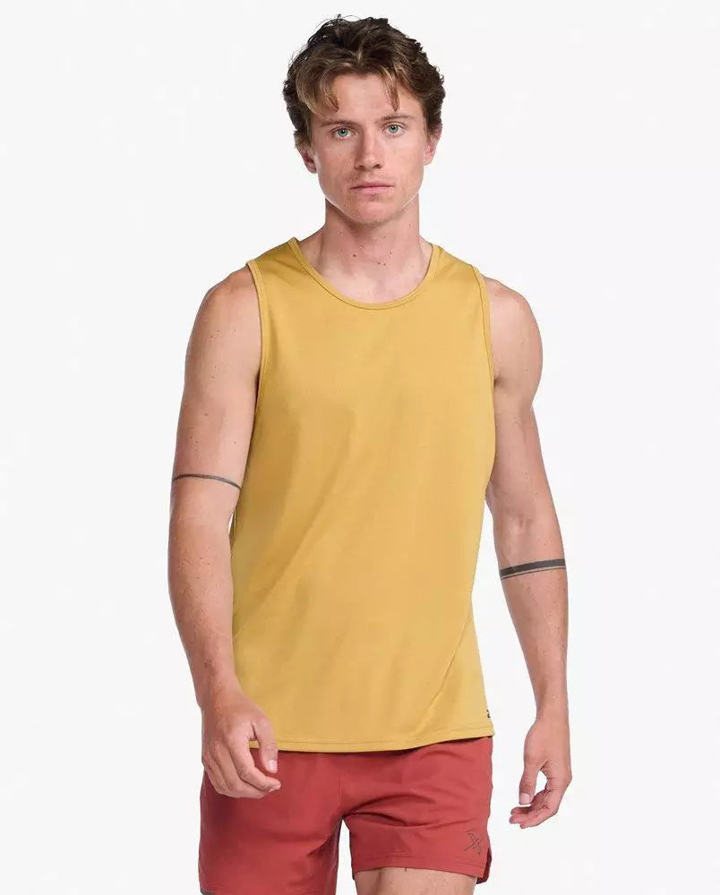 2XU Aero Tank, Herren, Deep Gold/Black Reflective