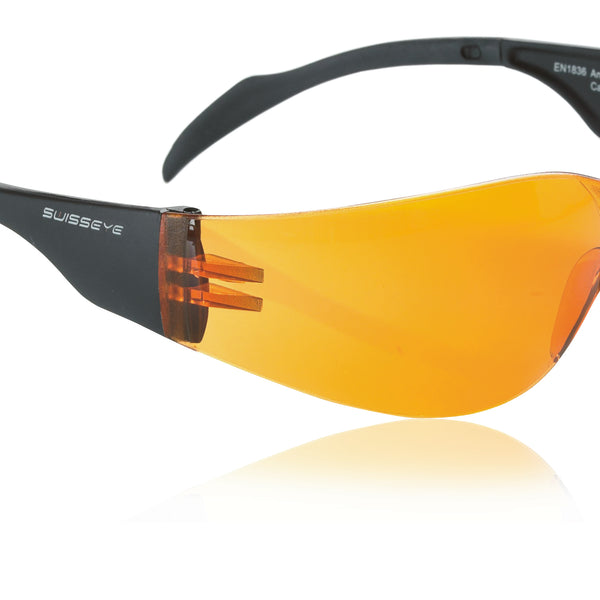 Swisseye Outbreak, schwarz, orange Gläser, Sportbrille, Radbrille