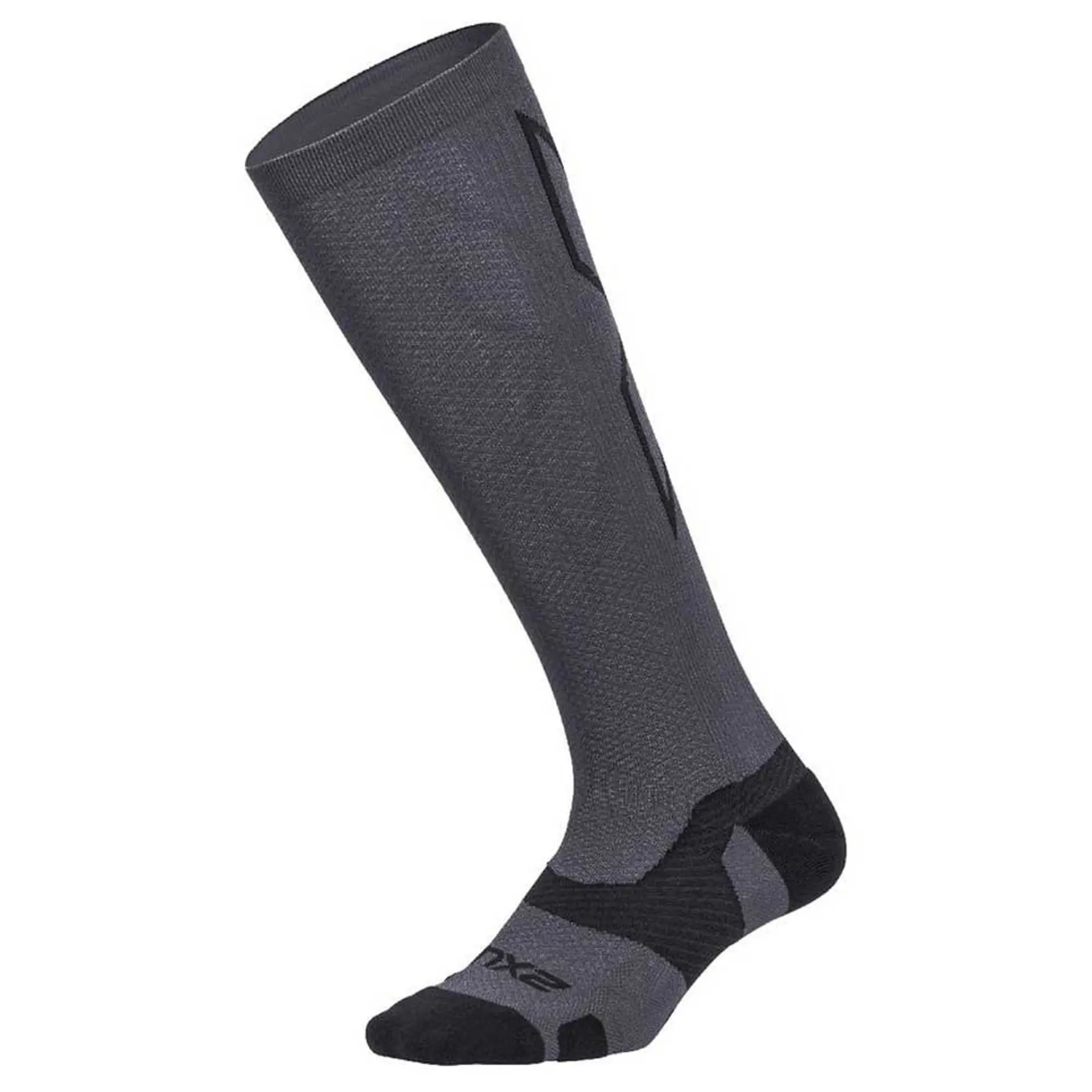2XU Vectr L. Cush Full Lenght Socken, titan/schwarz