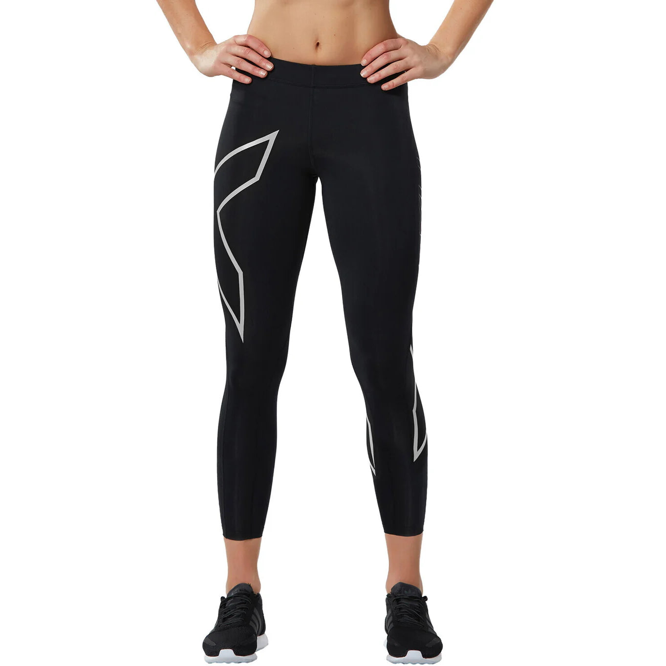 2XU Core Compression 7/8 Tights, Laufhose, Damen, Black/Silver