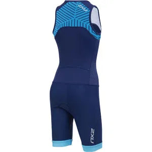 2XU Active Youth Trisuit, Kinder, Navy/Aquablue Lapis Print