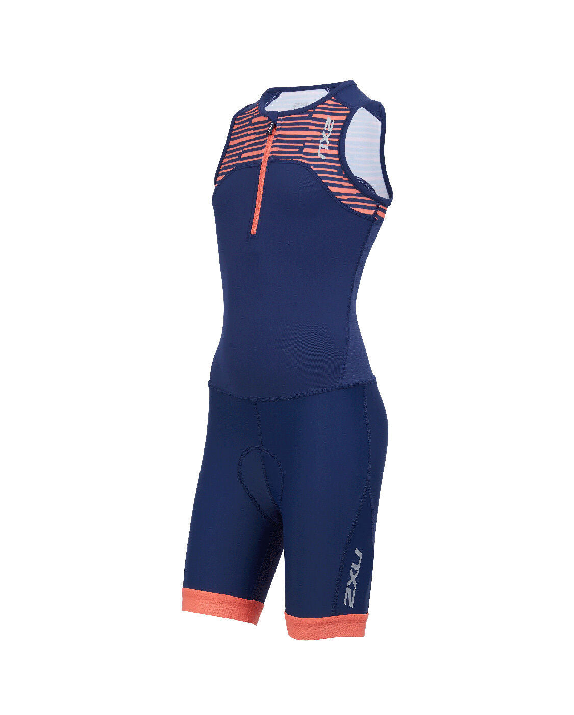 2XU Active Youth Trisuit, Kinder, Navy/Sherbert Print