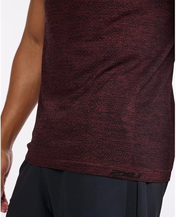 2XU Motion Tech Tee, Herren, Rhubarb/Black