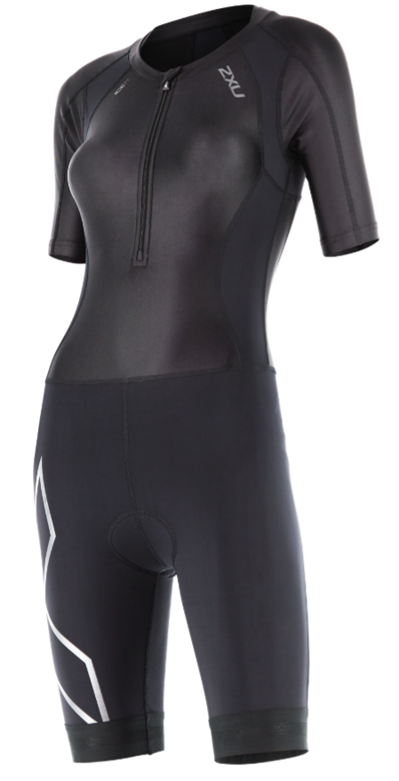 2XU Compression Sleeved TriSuit, Damen, Black/Black