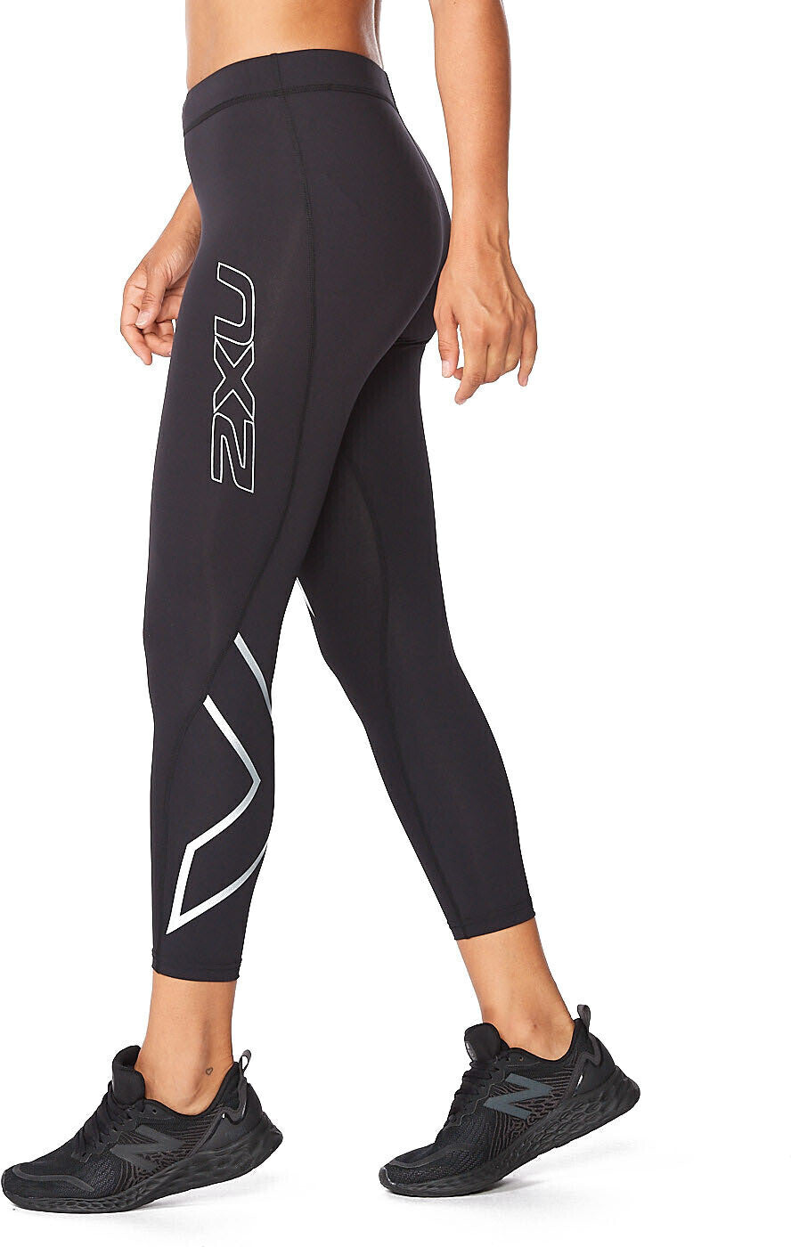 2XU Core Compression 7/8 Tights, Laufhose, Damen,Black/Silver