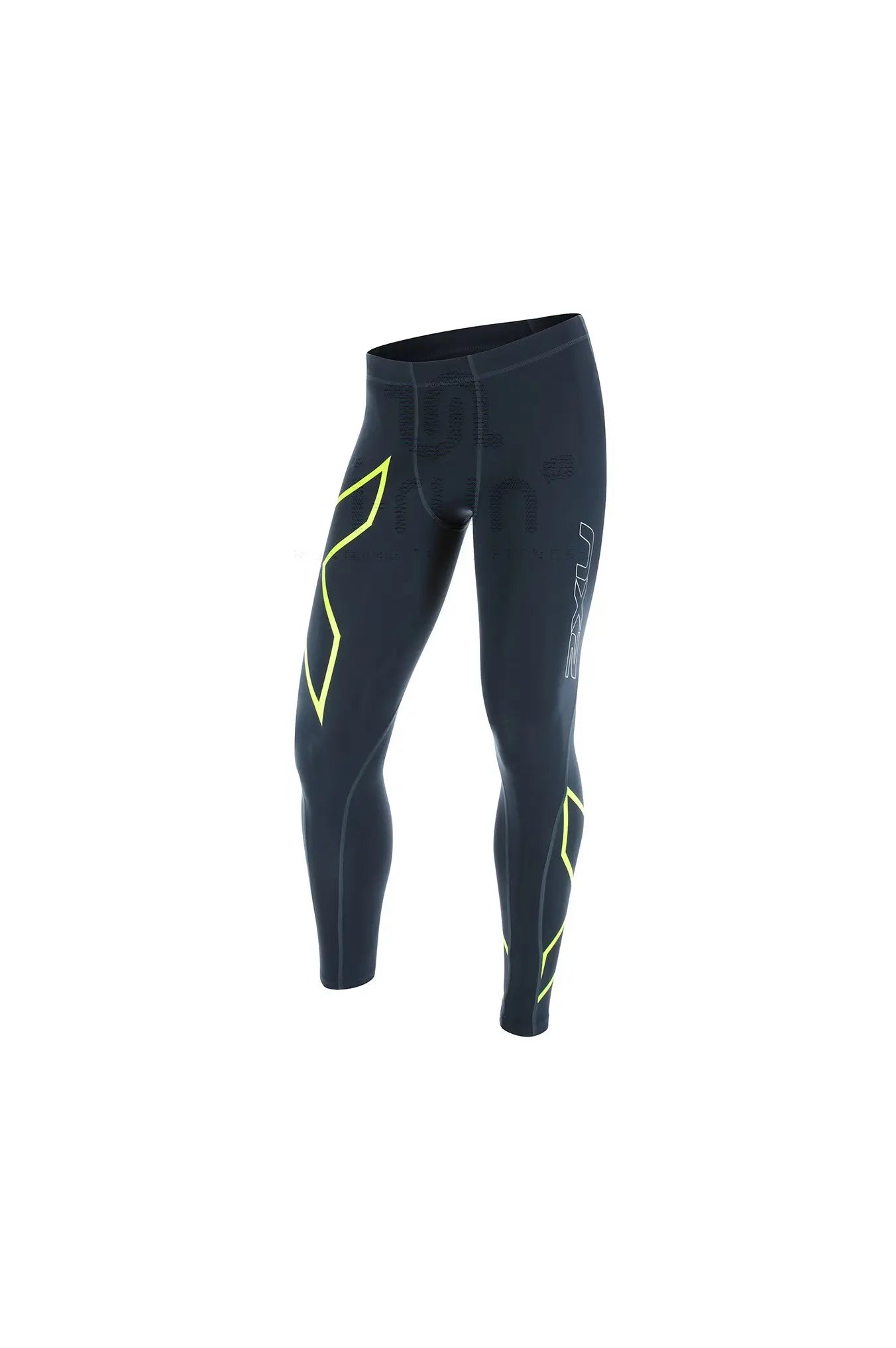 2XU Core Compression Tights, Laufhose, Herren Black/Yellow