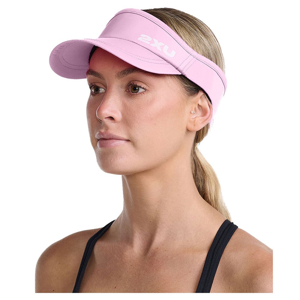 2XU Run Visor, Unisex, pastel pink/white