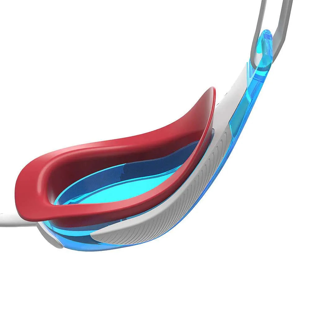 Speedo Fastskin Hyper Elite Mirror, Schwimmbrille, Blue/White/Red