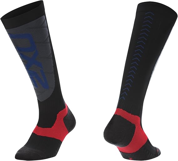 2XU Elite Alpine X-Lock Compression Socks, Damen, schwarz/grau