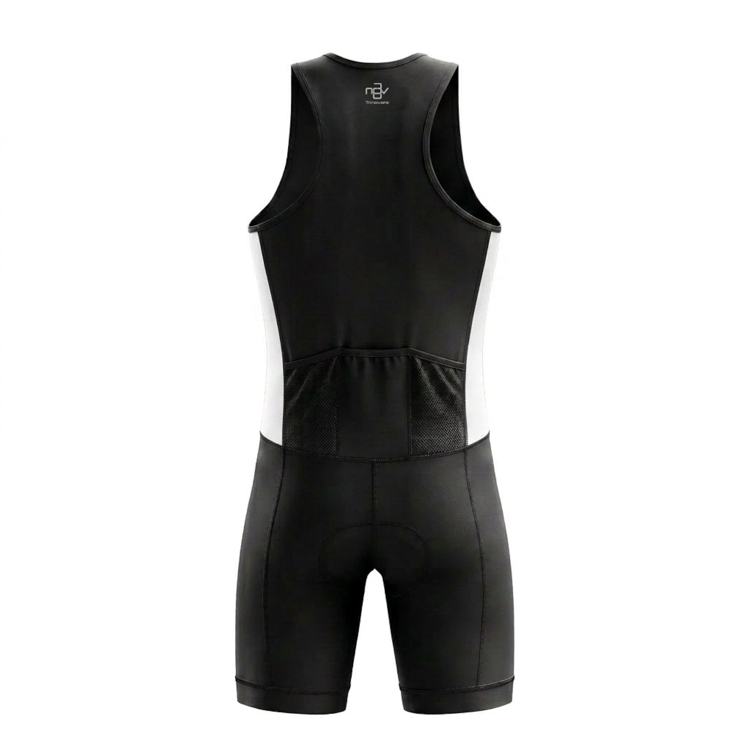 Trinovate Essential Trisuit Herren schwarz-weiß, Rückansicht