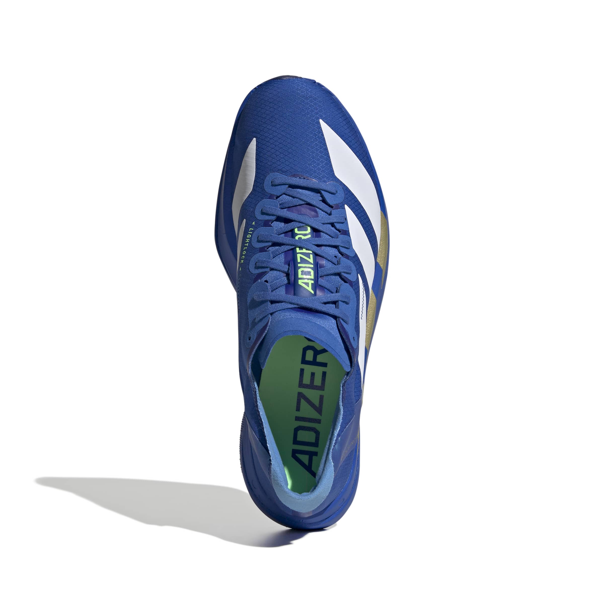 Adidas ADIZERO ADIOS PRO 4, Laufschuh, Herren, Blue/White/Lime Burst