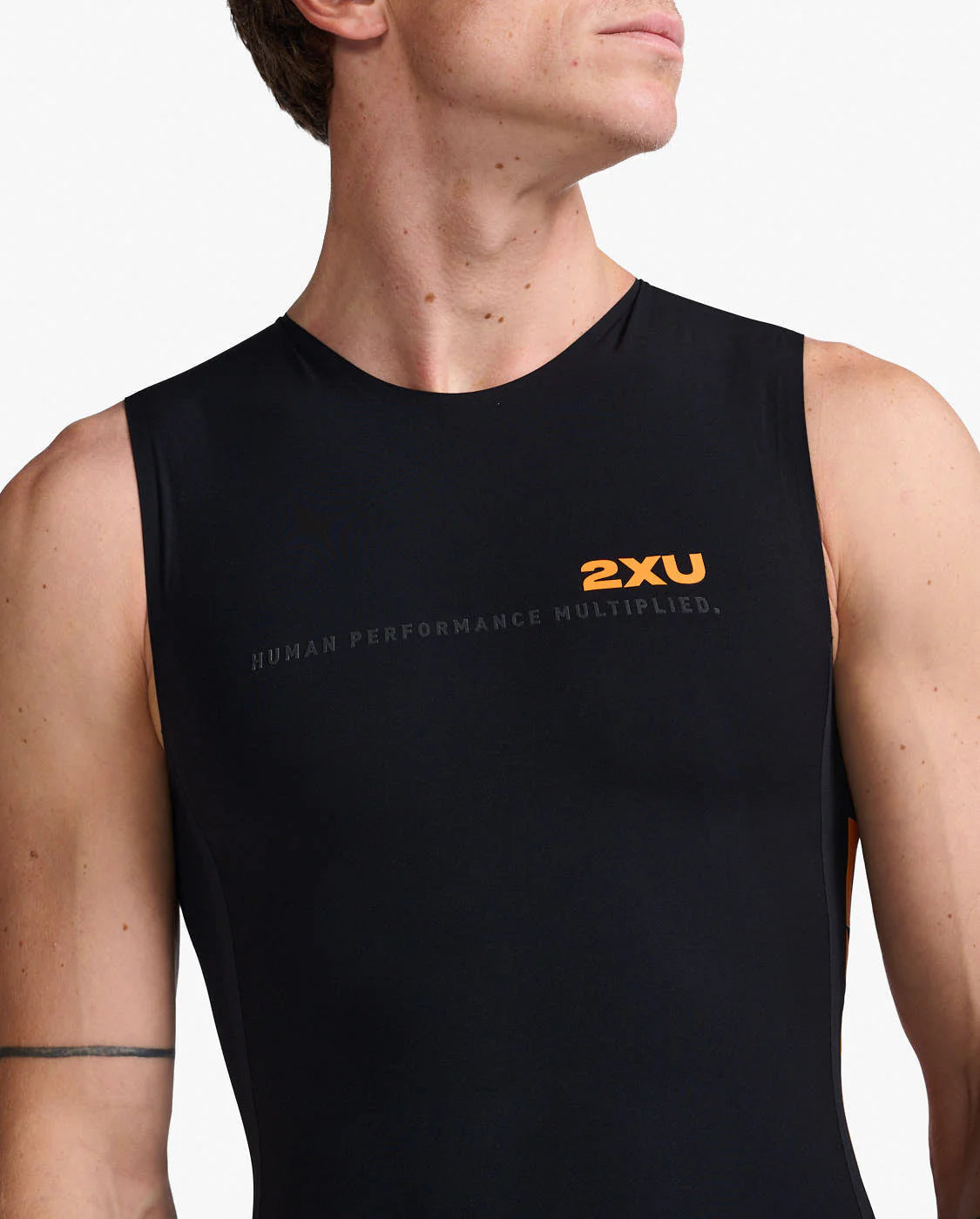 2XU Propel Swimskin, Herren, schwarz/orange, black/tumeric