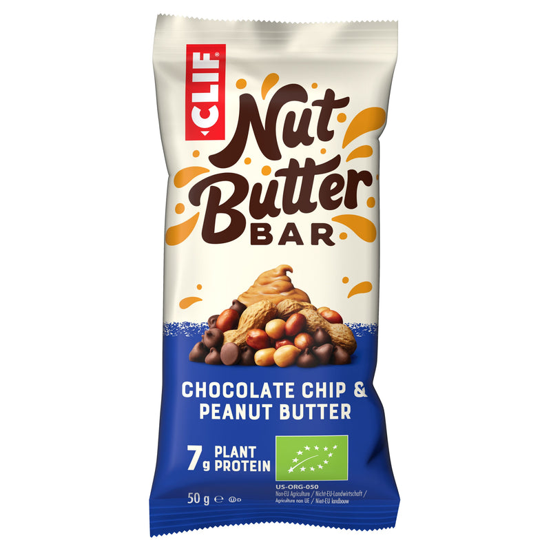 CLIF BAR Energie Riegel Nut Butter Bar, Chocolate Chip & Peanut Butter, 50g