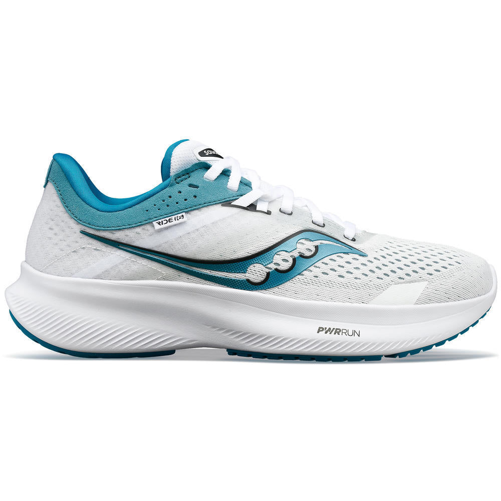 Saucony Ride 16, women, fossil/pool, grey/blue 