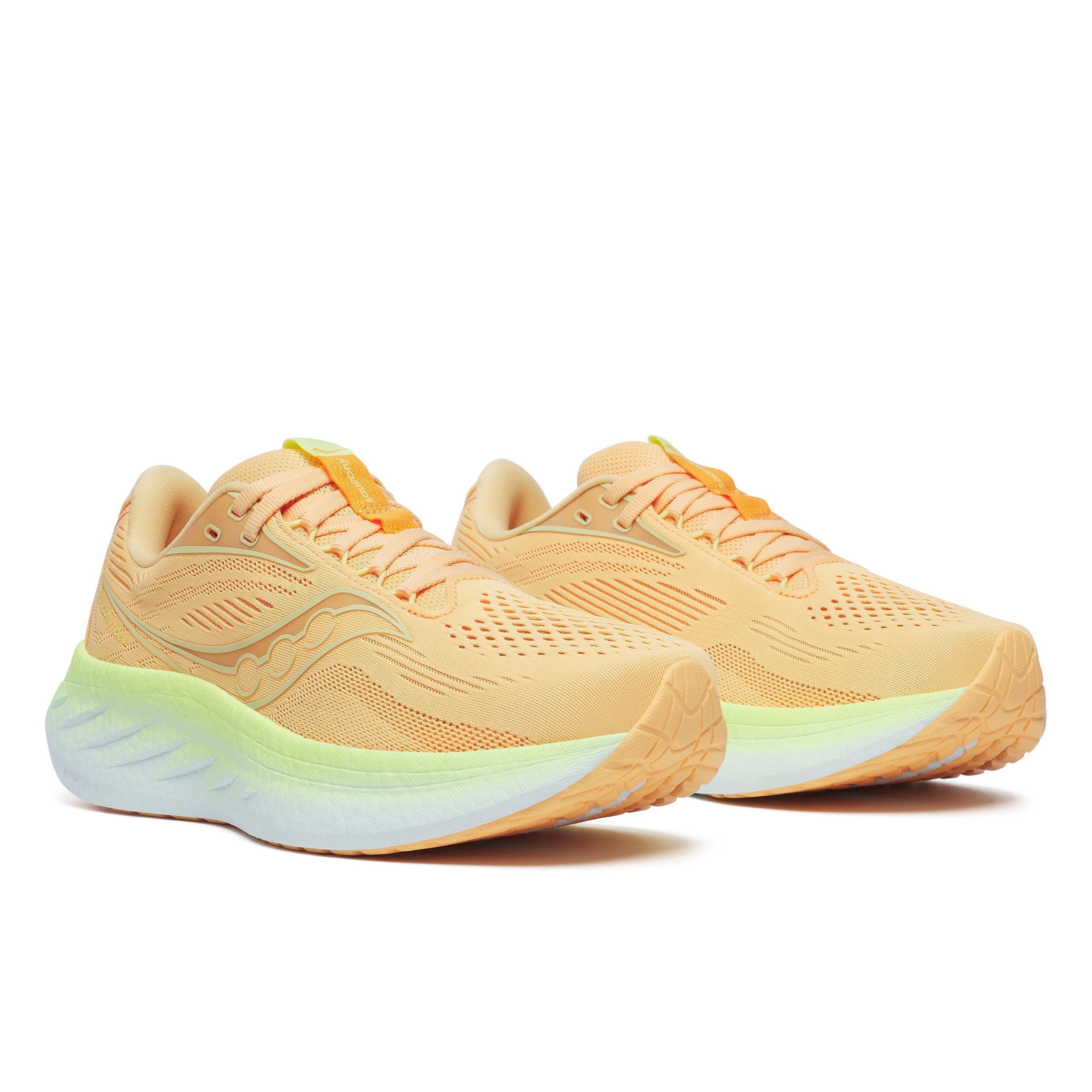 Saucony Ride 18, Damen, PEACH/SUNNY