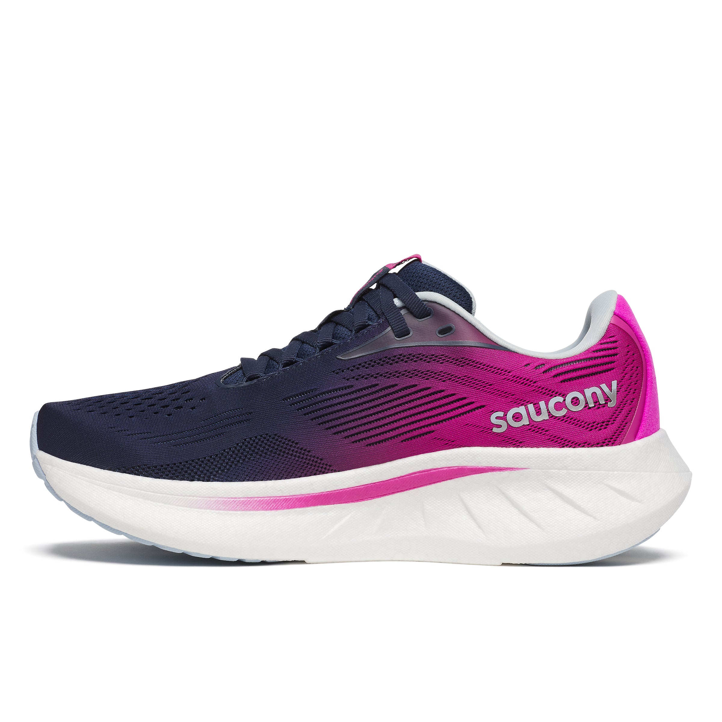 Saucony Ride 18, Damen, NAVY/ FUCHSIA