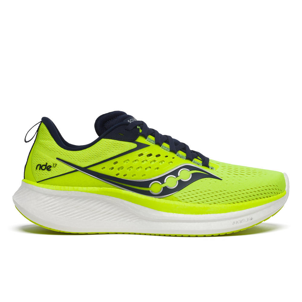 Saucony Ride 17, Laufschuh, Herren, Citron/Navy